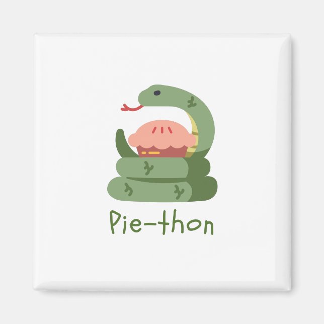 Imán Pie-thon - Python Pun (Frente)