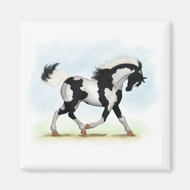Imán Piebald Overo Pinto Horse (Frente)