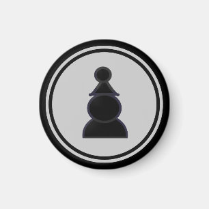 Imán Piece de ajedrez Black Pawn