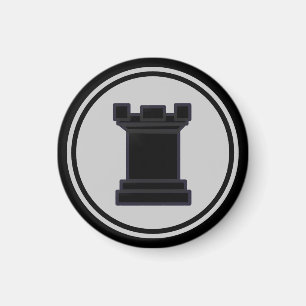 Imán Piece de ajedrez Black Rook