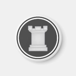 Imán Piece de ajedrez White Rook