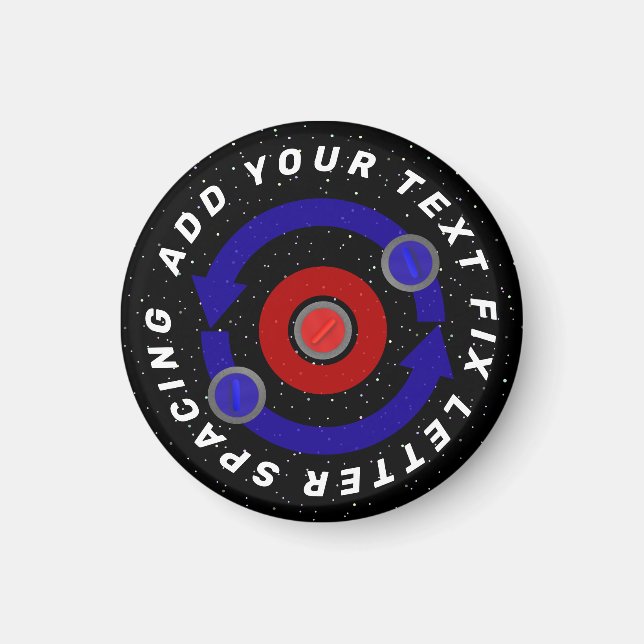 Imán Piedra de curling rodando como la órbita de la Tie (Frente)