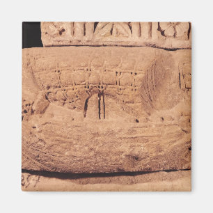 Imán Piedra de piedra que representa un barco de pesca