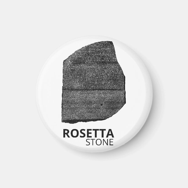 Imán Piedra de Rosetta: Jeroglífico Lenguaje del Antigu (Frente)
