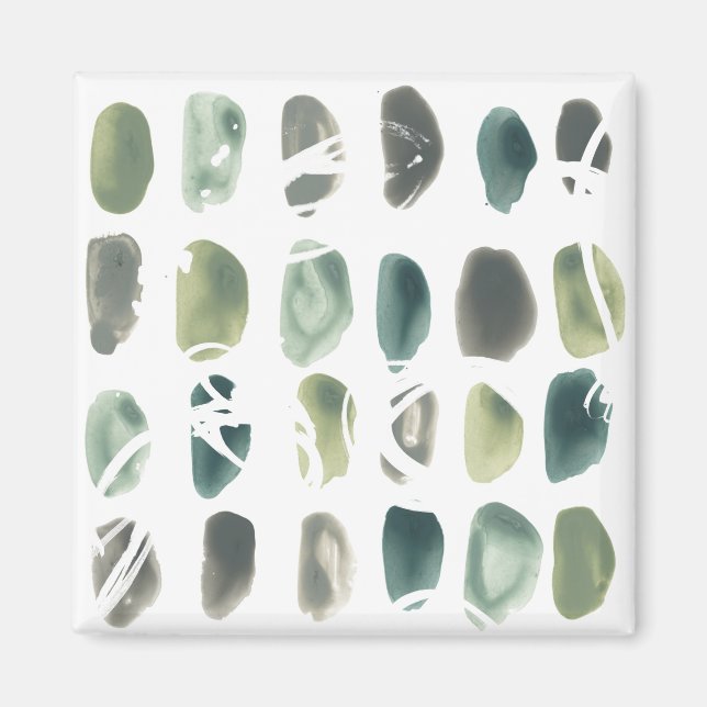 Imán Piedra rúnica - Verde (Frente)