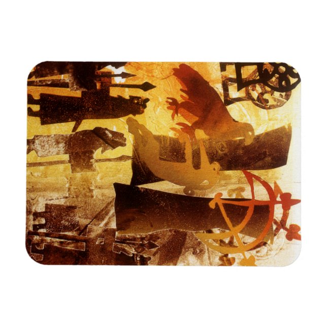 Imán Piedra testigo y símbolos (Horizontal)