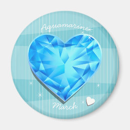 Imán Piedras de pájaro Marcha Corazón azul Aquamarine