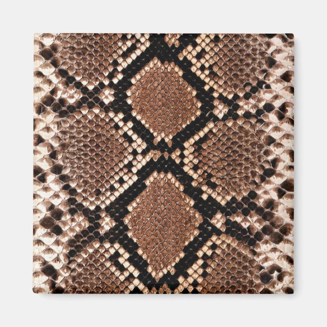 Imán Piel de serpiente de cascabel de diamante occident (Frente)
