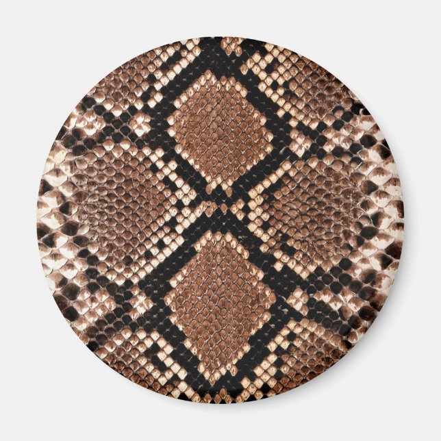 Imán Piel de serpiente de cascabel de diamante occident (Frente)