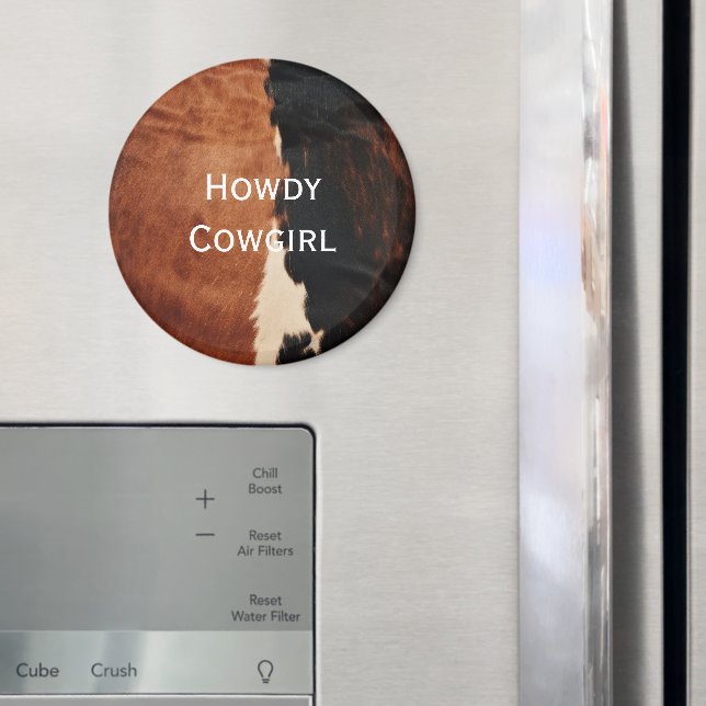 Imán Piel de vaca de Faux Black Southwest de Brown (In situ (nevera))