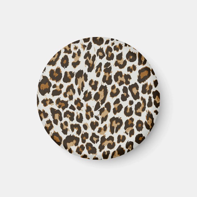 Imán Piel leopardo: Textura vintage sin foco (Frente)