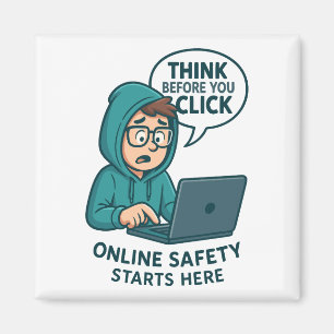 Imán Piensa Antes de Hacer Clic - Conciencia de Segurid