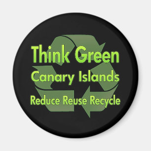 Imán Piense las islas Canarias verdes