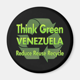 Imán Piense Venezuela verde