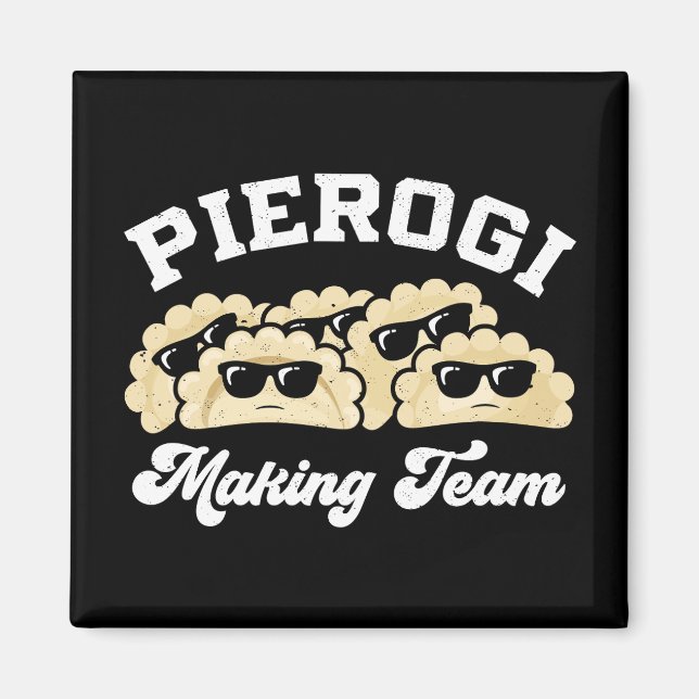 Imán Pierogi Making Team Pierogi Maker Food Polaco (Frente)