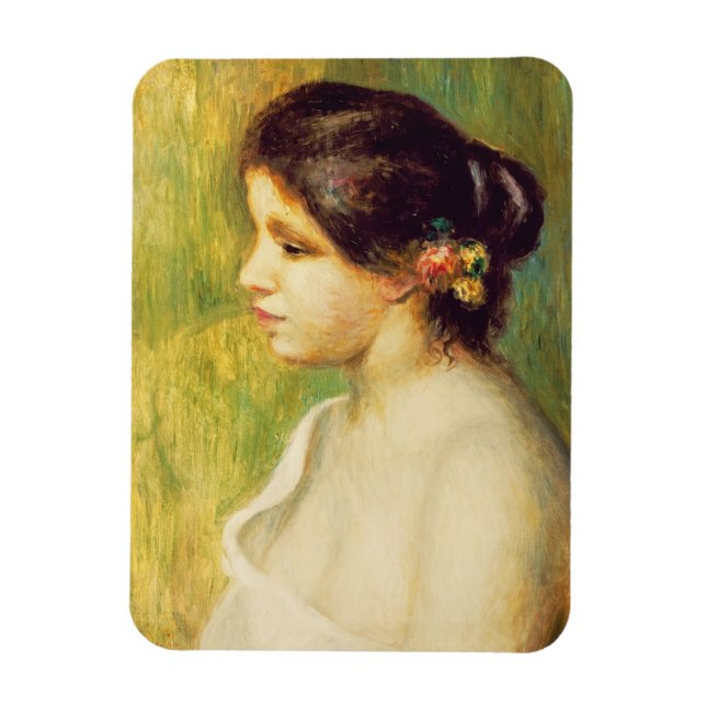 Imán Pierre A Renoir | Joven con flores al oído (Vertical)