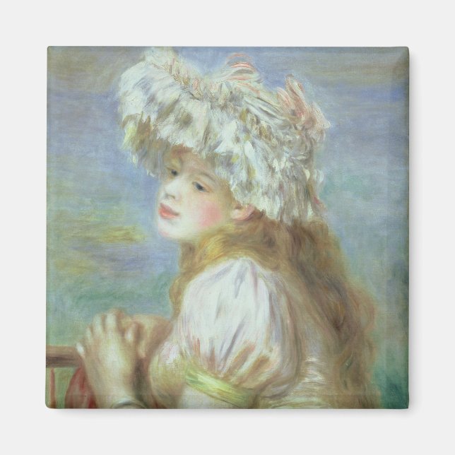 Imán Pierre A Renoir | Joven gorra de encaje (Frente)