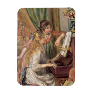 Imán Pierre A Renoir   Jóvenes Chicas en el piano