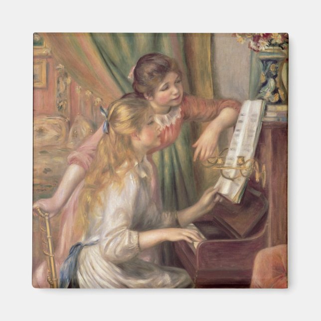 Imán Pierre A Renoir | Jóvenes Chicas en el piano (Frente)