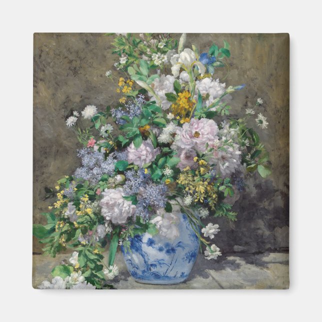 Imán Pierre-Auguste Renoir - Bouquet de primavera (Frente)