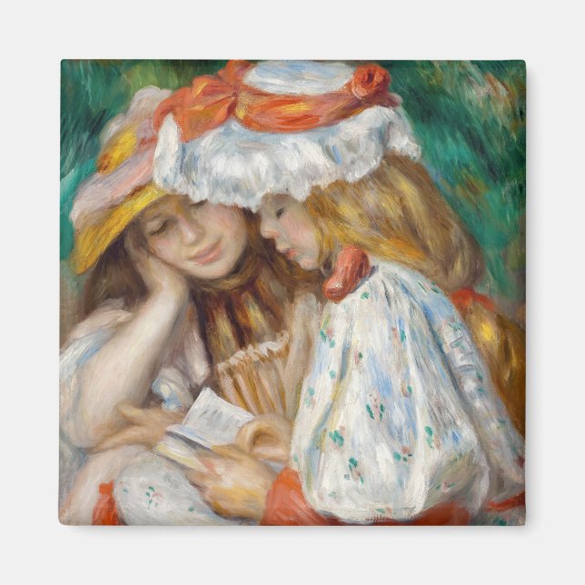 Imán Pierre-Auguste Renoir - Dos Chicas leyendo (Frente)