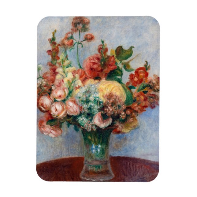 Imán Pierre-Auguste Renoir - Flores en una plaza (Vertical)