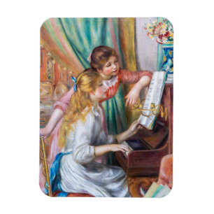 Imán Pierre Auguste Renoir - Jóvenes Chicas en el piano