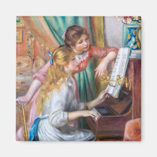 Imán Pierre Auguste Renoir - Jóvenes Chicas en el piano
