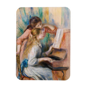 Imán Pierre Auguste Renoir - Jóvenes Chicas en el piano