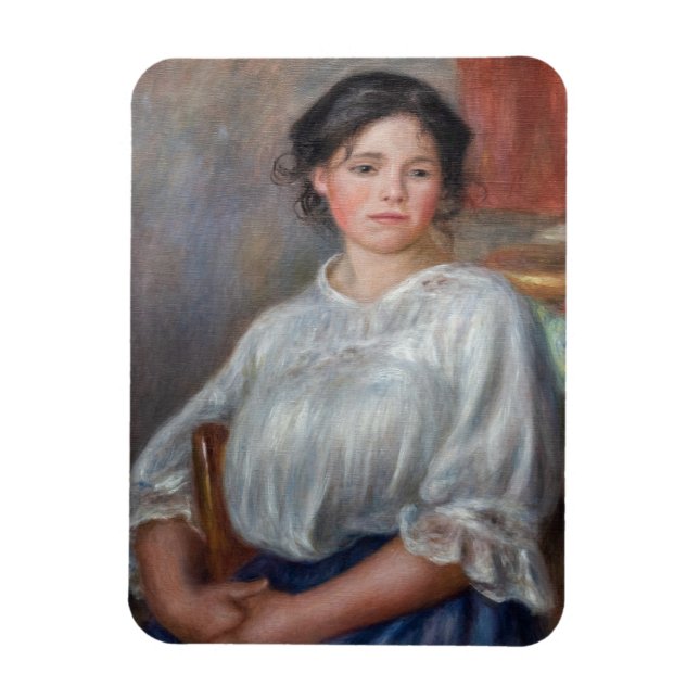 Imán Pierre-Auguste Renoir - Mujer joven sentada (Vertical)