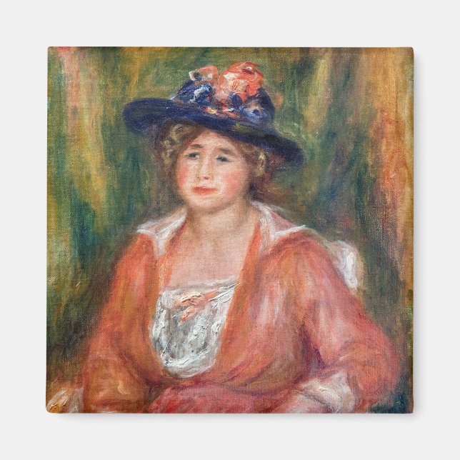Imán Pierre-Auguste Renoir - Retrato de mujer sentada (Frente)