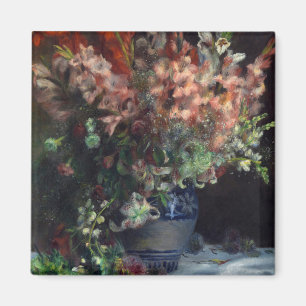 Imán Pierre-Auguste Renoir Vintage Gladioli en una caja