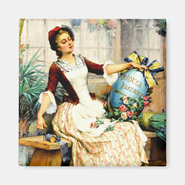 Imán Pierre Outin - Huevo de Pascua, pintura de arte fi (Frente)