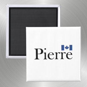 Imán Pierre Poilievre con bandera oficial de Canadá
