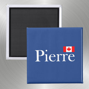 Imán Pierre Poilievre con bandera oficial de Canadá osc