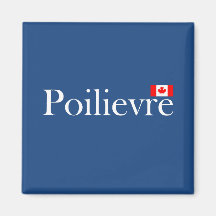 Pierre Poilievre Magnet oficial de Bandera Canadie
