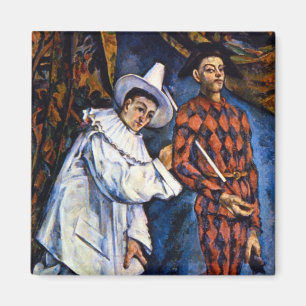 Imán Pierrot y Harlequin, Mardi Gras de Paul Cezanne