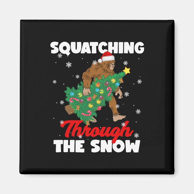Imán Pies De Pie A Través De La Nieve Sasquatch Chris (Frente)