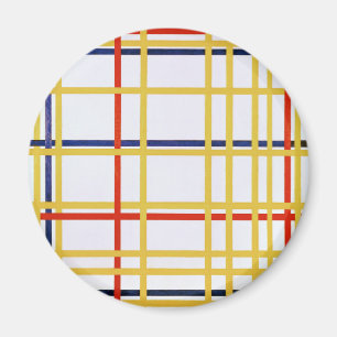 Imán Piet Mondrian Ciudad de Nueva York I Arte Abstract