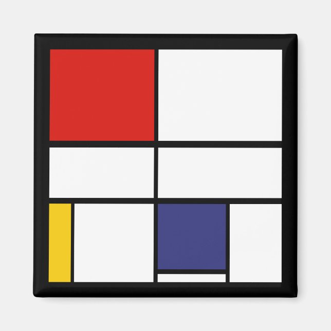 Imán Piet Mondrian, Composición C (Frente)
