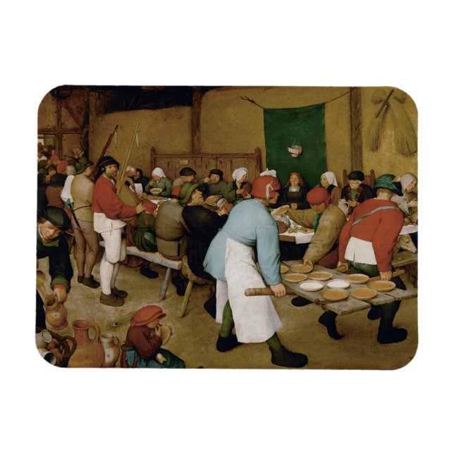 Imán Pieter Bruegel, el anciano - Boda campesino (Horizontal)