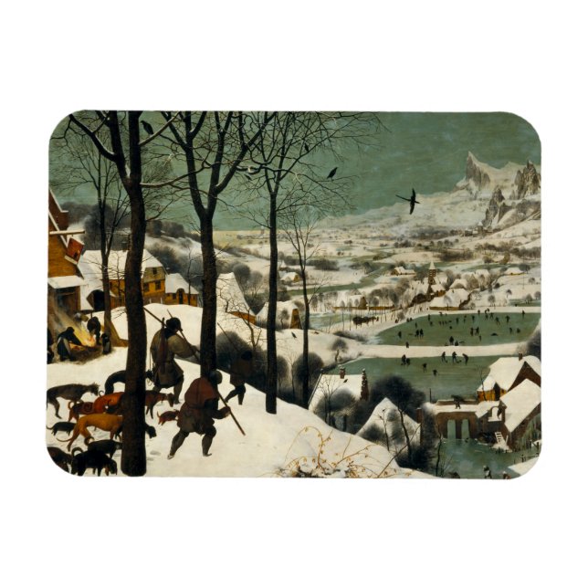 Imán Pieter Bruegel el anciano - Cazadores en la nieve (Horizontal)