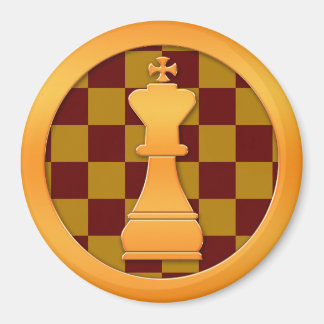 Imán Pieza de ajedrez Gold King