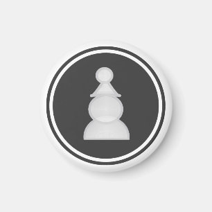 Imán Pieza de ajedrez Pawn blanco