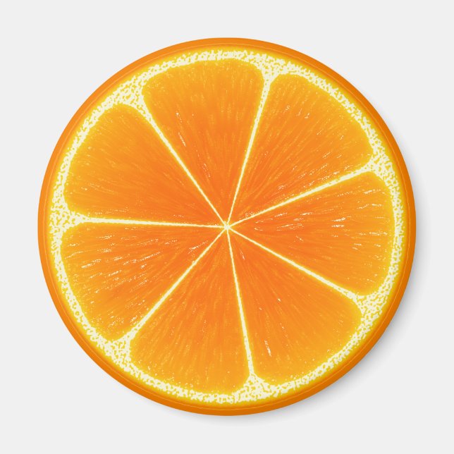 Imán Pieza de fruta del Naranja del cítrico (Frente)