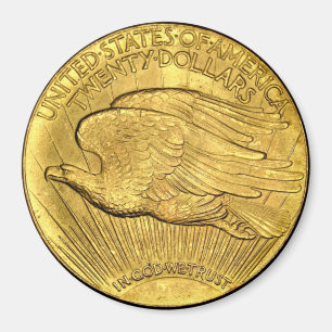 Imán Pieza de oro águila estadounidense de 20 dólares