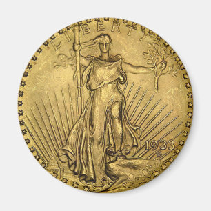 IMÁN PIEZA DE ORO DE $20