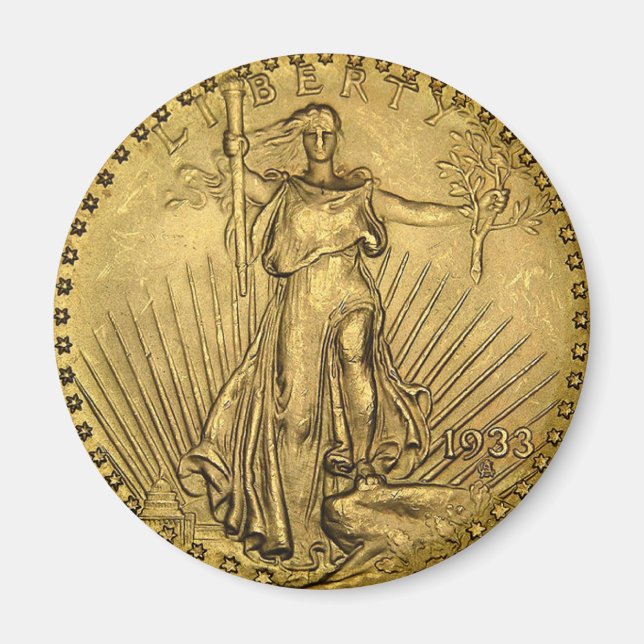 IMÁN PIEZA DE ORO DE $20 (Frente)