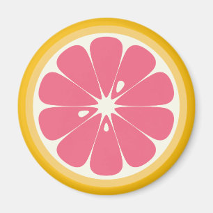 Imán Pieza de pomelo rosa