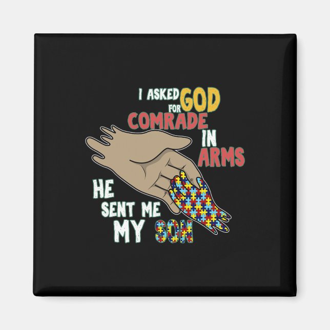 Imán Pieza de rompecabezas autista infantil de niños de (Frente)